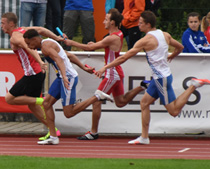 Süddeutsche Leichtathletikmeisterschaften 2017 lg ovag 1x100m Männer